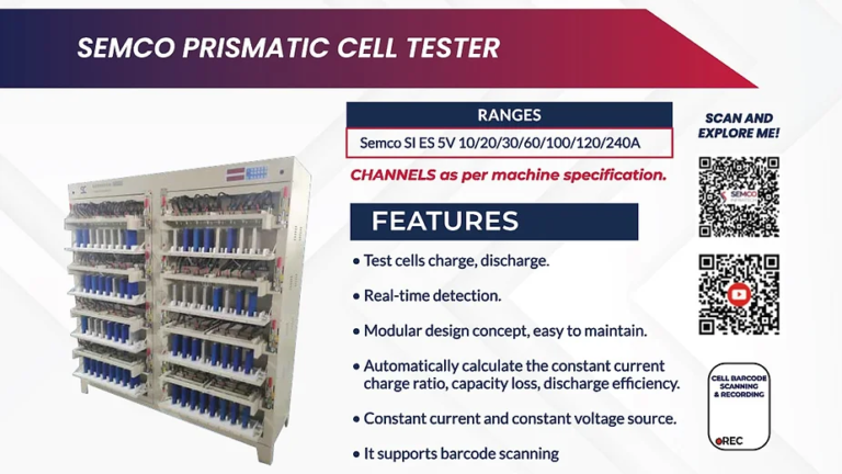 High-Precision Prismatic Cell Tester for Battery Testing